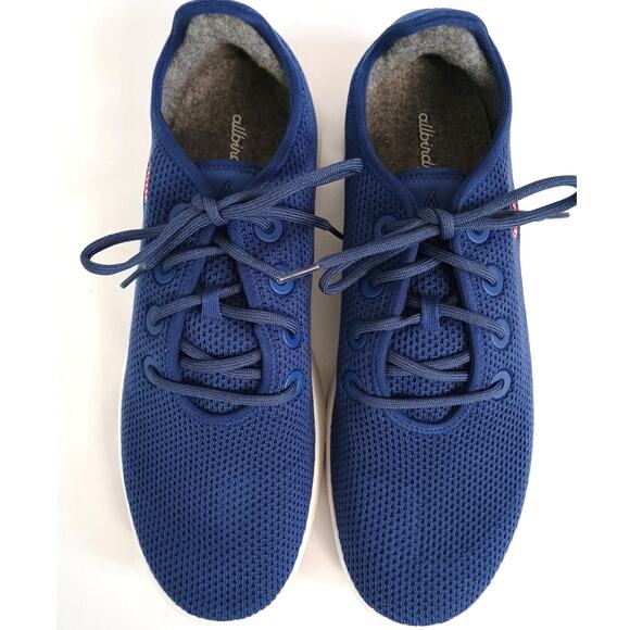 New Allbirds Tree Runners Shoes Size 13 Blue Ridge White - Picture 6 of 11